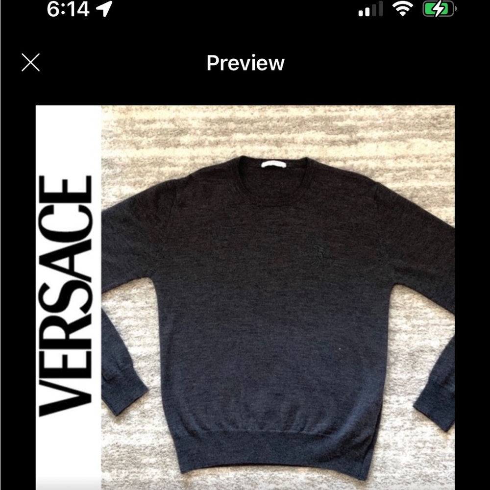 Versace knit sweater size medium